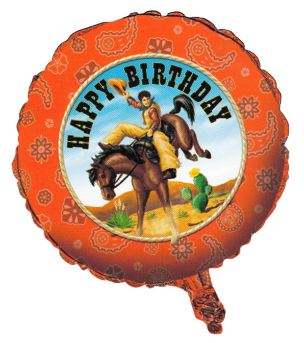 18'' Happy Birthday Rodeo Cowboy Foil