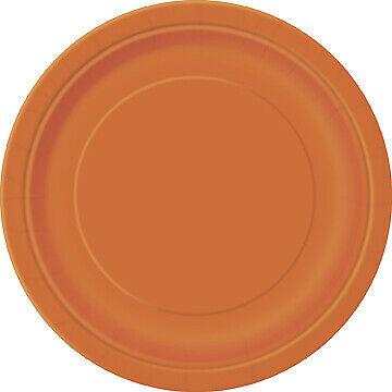 Orange Paper Party Plates 8pk
