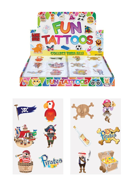 96Pc Pirate Tattoos Sheets