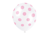Soft Pink Polka Dot Latex Balloons 6pk