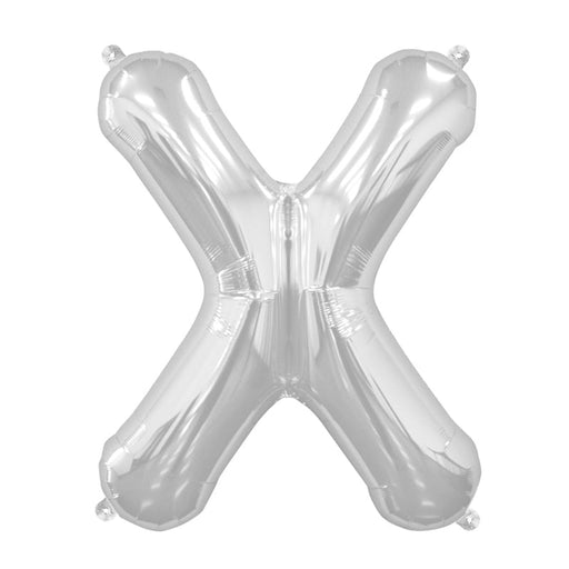 16'' Foil Letter X - Silver Packaged Air Fill