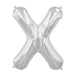 16'' Foil Letter X - Silver Packaged Air Fill