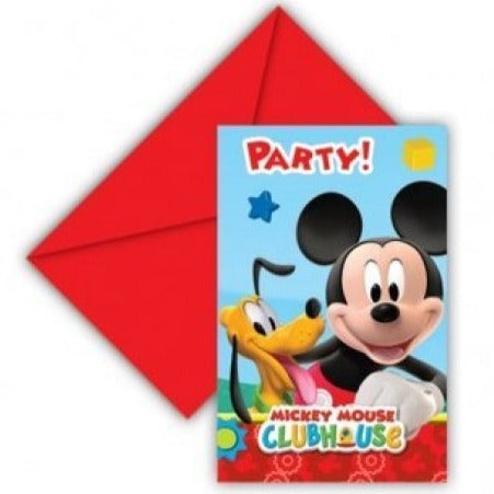 Mickey Mouse Party Invitations 6pk