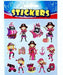 Pirate Girl Stickers 14pc