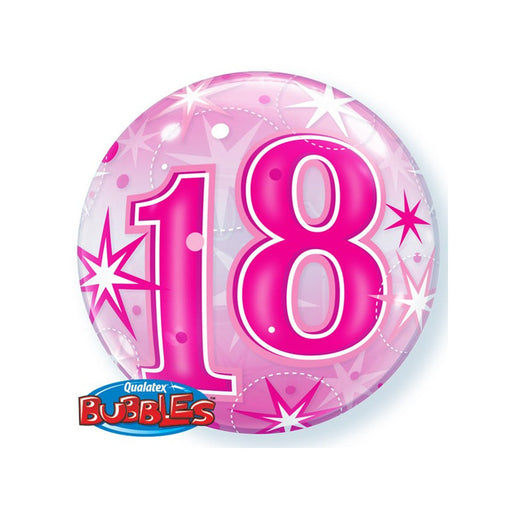 22'' Bubble 18 Pink Starburst Sparkle