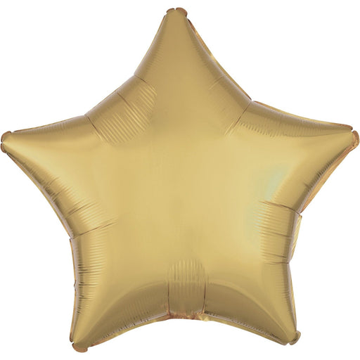 Amscan 18'' Metallic White Gold Star Standard Packaged Foil Balloon