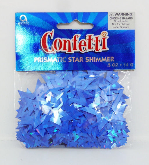 Amscan Blue Prismatic Star Shimmer Confetti 14g