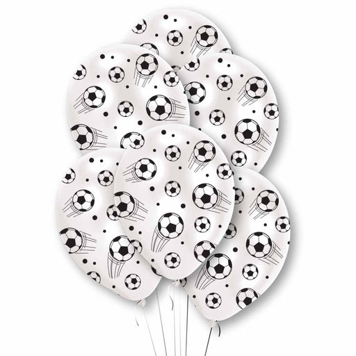 Amscan Latex Balloons Football Print White Latex Balloons 11"