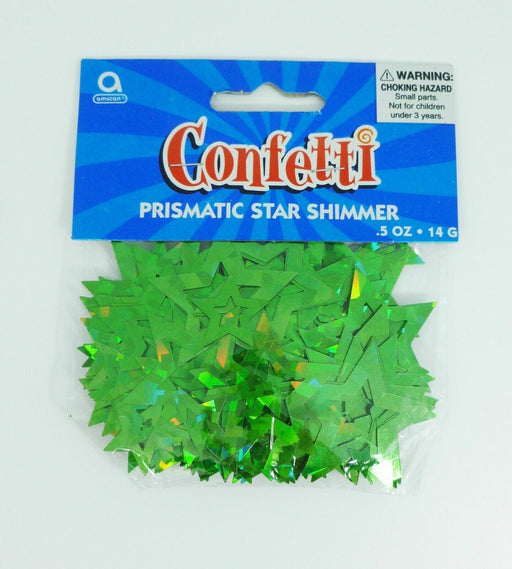 Amscan Green Prismatic Star Shimmer Confetti 14g