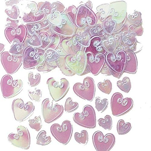 Amscan Iridescent Mini Heart Confetti 14g