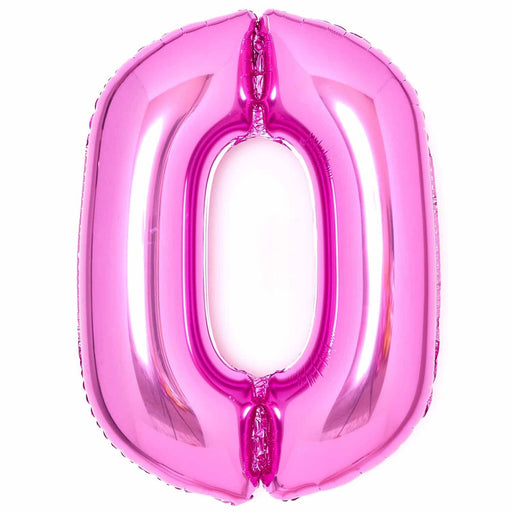 Amscan Foil Balloon Pink Number 0 Foil Balloons 34"