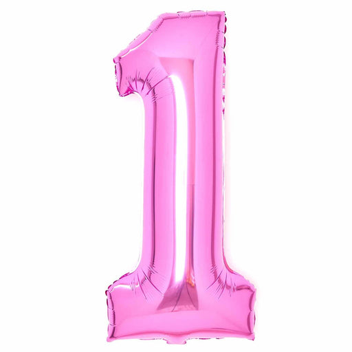 Amscan Foil Balloon Pink Number 1 Foil Balloons 34"
