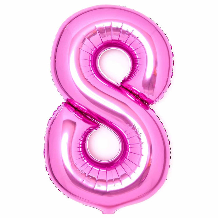 Amscan Foil Balloon Pink Number 8 Foil Balloons 34"