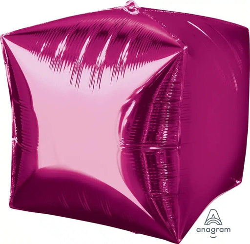 Anagram 15'' Bright Pink Cubez Balloon 3pk