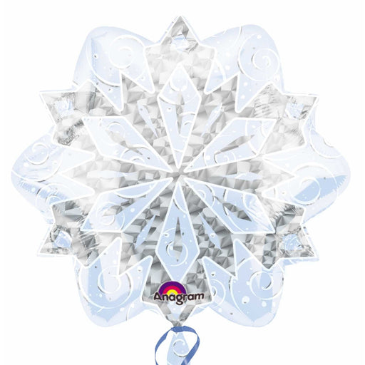 Anagram Foil Balloon 18'' White Christmas Snowflake Standard Junior Shape