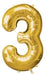 Anagram 34'' Shape Foil Number 3 - Gold (Anagram)