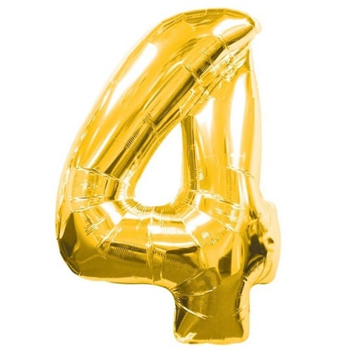 Anagram 34'' Shape Foil Number 4 - Gold (Anagram)
