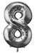 Anagram 34'' Shape Foil Number 8 - Silver (Anagram)