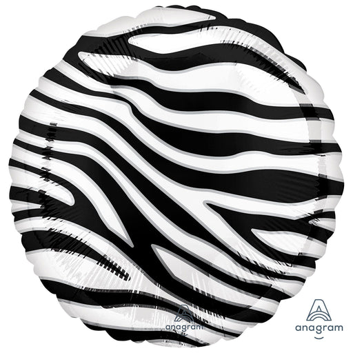 Anagram Foil Balloons Animalz Zebra Print Standard 17"