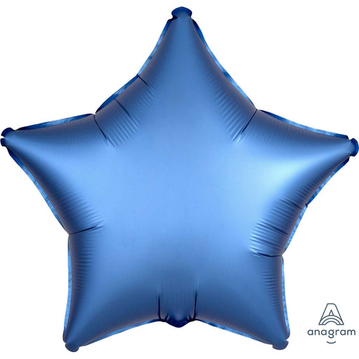 Anagram Foil Balloons Azure Star Satin Luxe Standard 19"