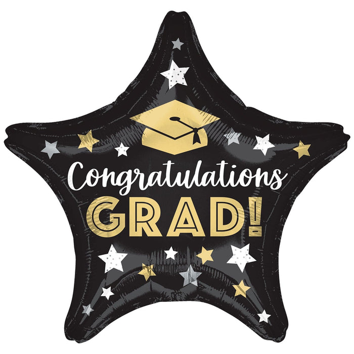Anagram Foil Balloons Congratulations Grad Star 19in