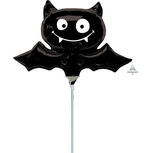Anagram Foil Balloon Halloween Black Bat Mini Shape Foil Balloon (Flat)