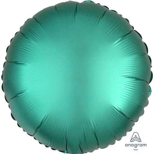 Anagram Foil Balloon Jade Circle Satin Luxe Standard 17"