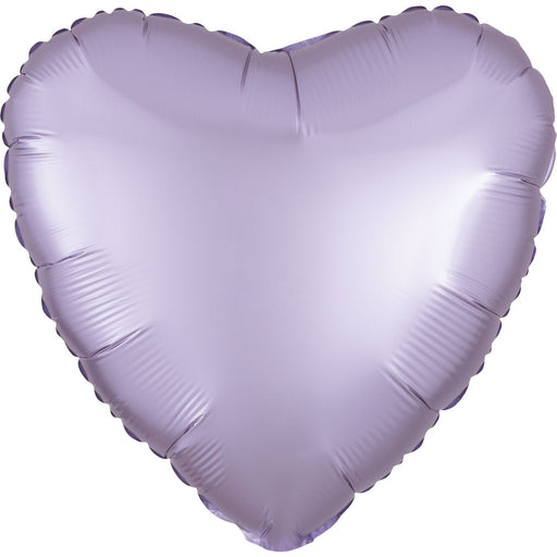 Anagram Foil Balloons Pastel Lilac Heart Satin Luxe Standard 17"