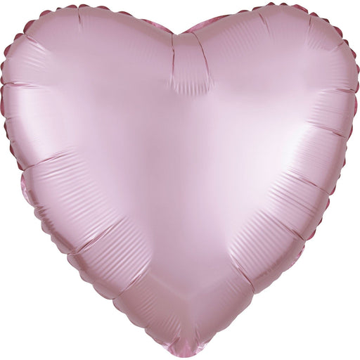 Anagram Foil Balloons Pastel Pink Heart Satin Luxe Standard 17"