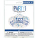6 12'' Clear Printed Glitz ''Happy Birthday'' Balloons With Confetti, Blue & Silver