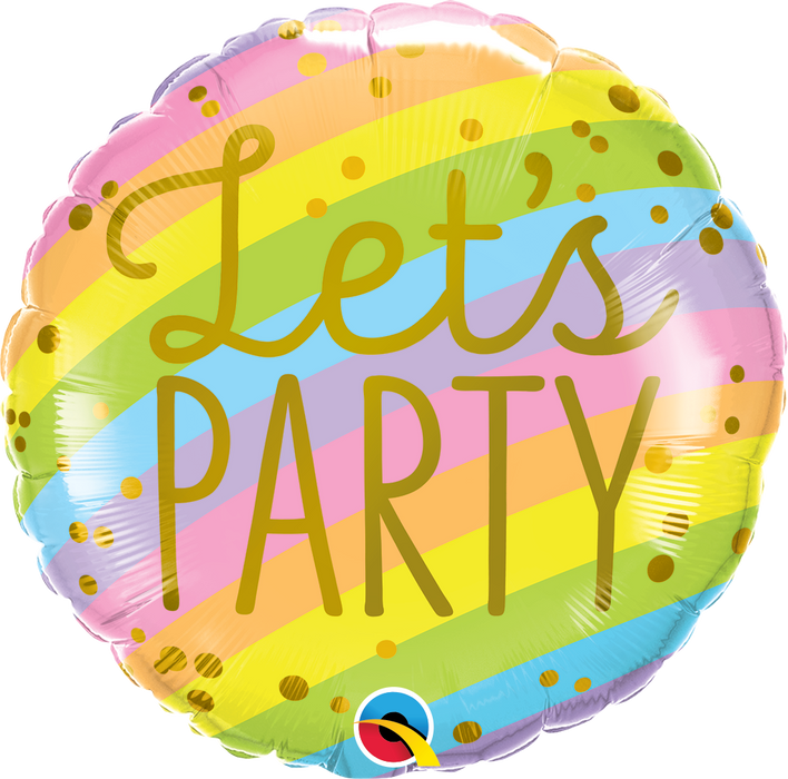 Lets Party Rainbow 18'' Round Foil