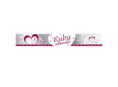 Ruby Anniversary Banner 2.74cm