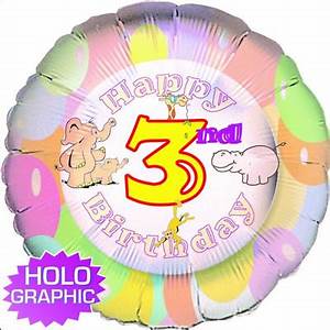 3rd Jungle Funn Birthday Foil Balloon 18 Inch