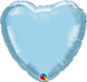 18 Inch Heart Pearl Lt Blue Plain Foil (Flat)