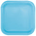 Powder Blue Solid Square 7" Dessert Plates