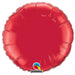 4'' Round Ruby Red Plain Foil