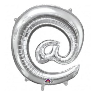 16'' Foil Symbol @ - Silver Packaged Air Fill Anagram