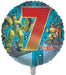 Robots / Blue 7th Birthday 18 Inch Foil Balloon