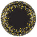 Oaktree Sparkling Fizz Black & Gold 9inch/23cm Plates 8pcs