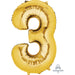 34'' Shape Foil Number 3 - Gold (Anagram)