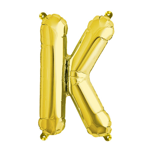 16'' Foil Letter K - Gold Packaged Air Fill