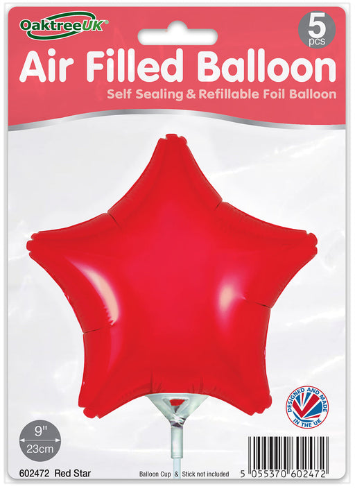 Red Star (9 Inch) Packaged 5pk