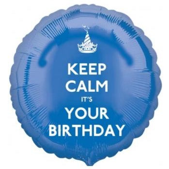 18'' Foil Balloon Keep Calm Its Your Birthday