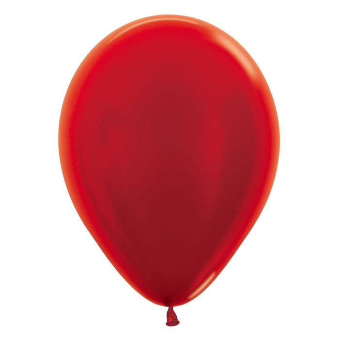 Sempertex Latex Balloons 12 Inch (50pk) Metallic Red Balloons