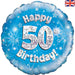 18'' Foil Happy 50th Birthday Blue