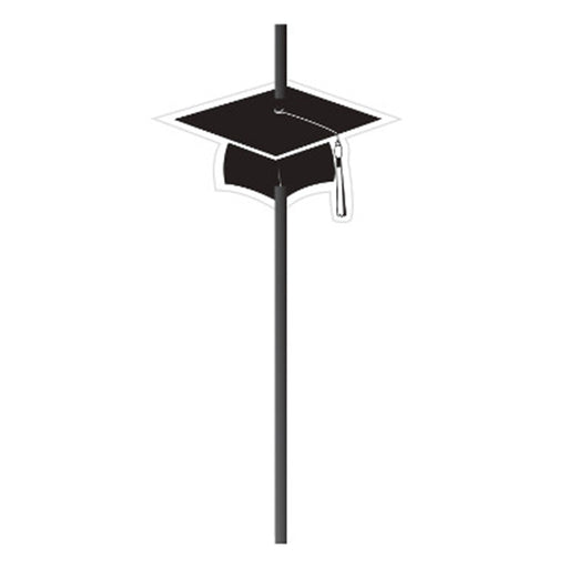 Straws With Mortarboard Attachment 6pk