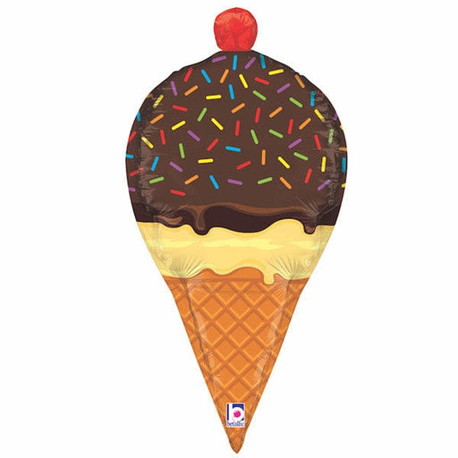 Betallic Foil Balloon Ice Cream Cone Sprinkles 33"