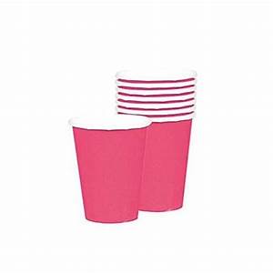 Bright Pink Paper Cups 20pk