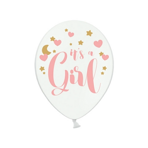 It's a Girl Latex Balloons 6pk