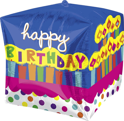 15'' Foil Cubz Happy Birthday Cake